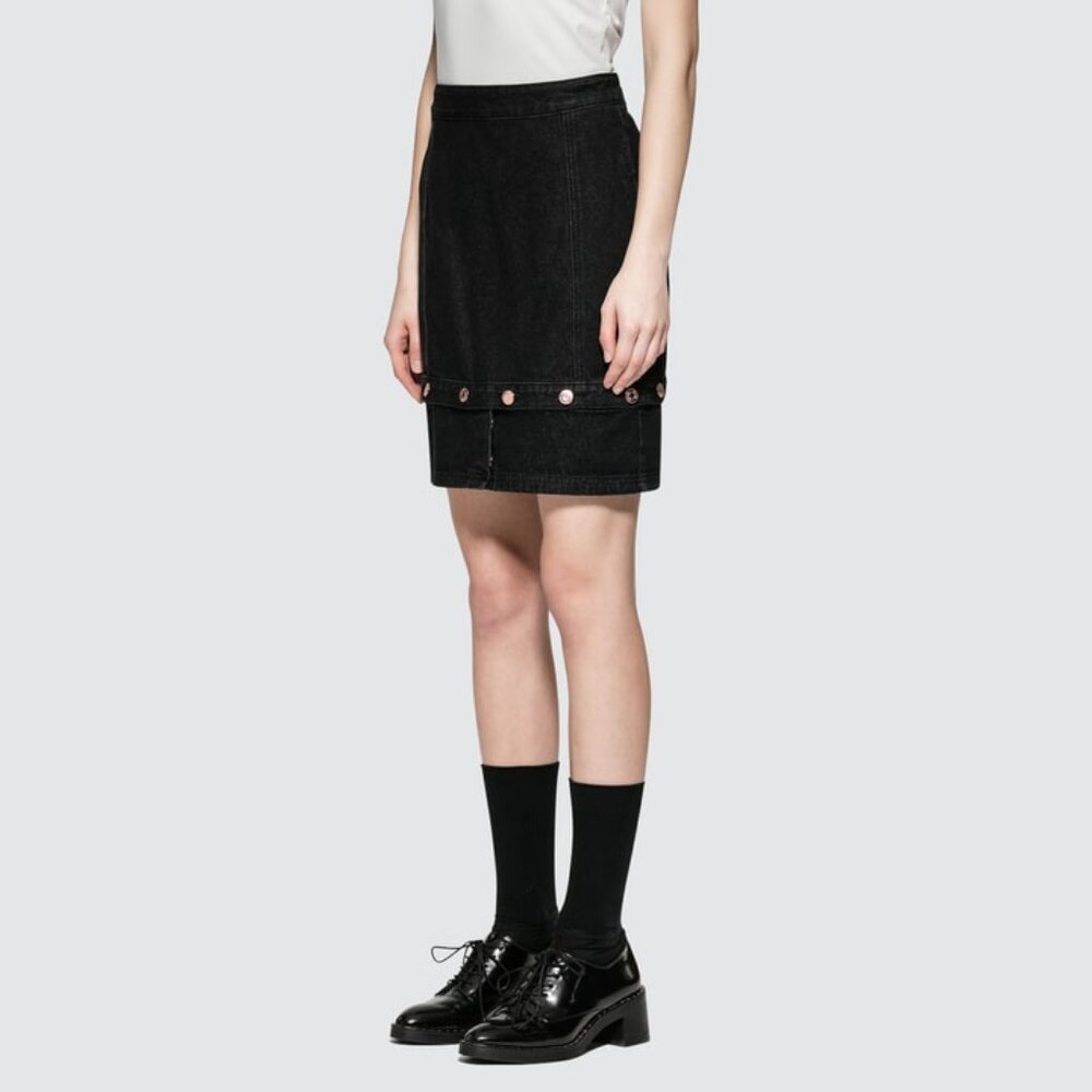 NWT SJYP Black Denim Transformer Skirt size S